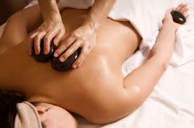 massage with hot stones